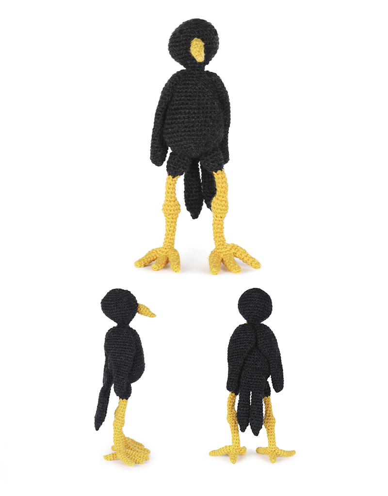 toft ed's animal peter the blackbird amigurumi crochet